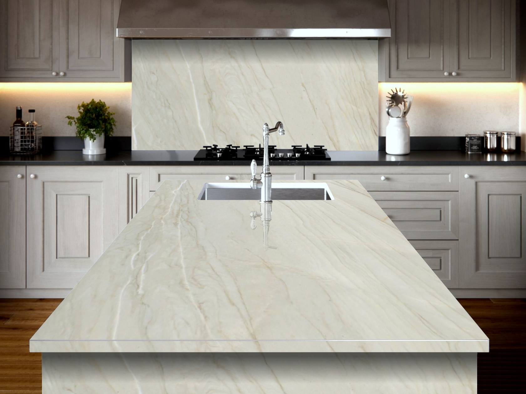 tahitian cream quartzite