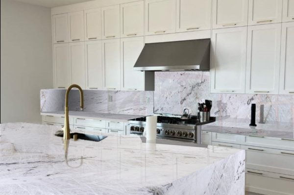 cristallo waterfall kitchen countertops