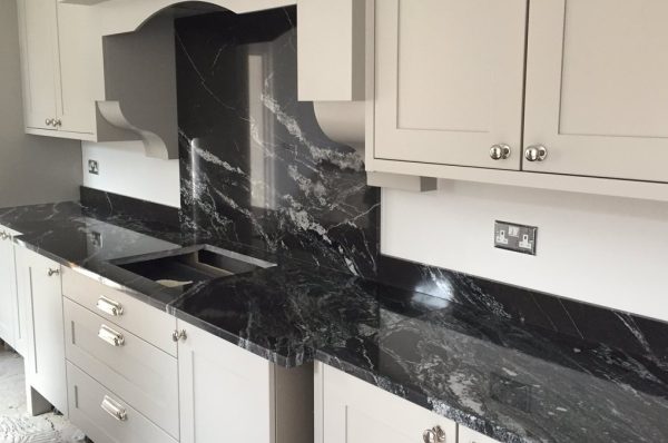 black granite countertop