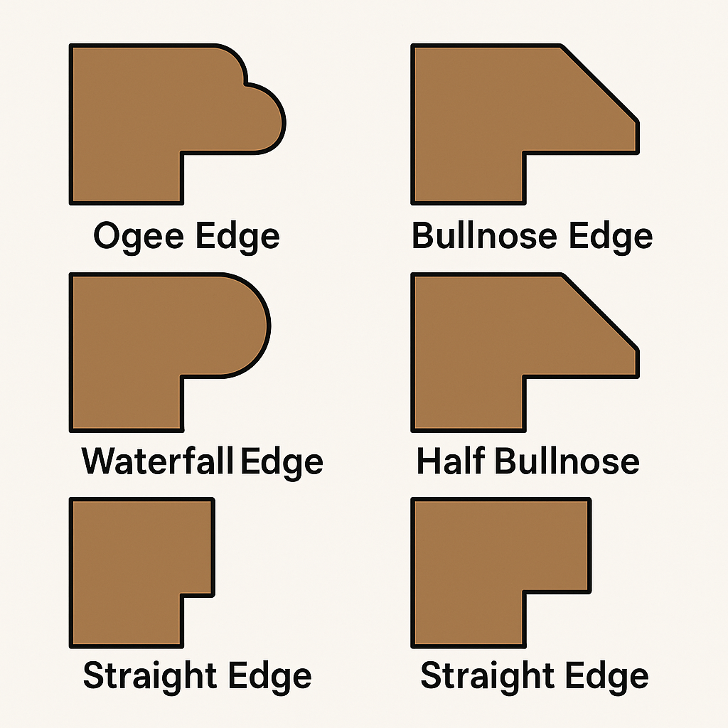 types of countertop edge profiles