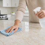 cleaning kitchen countertops