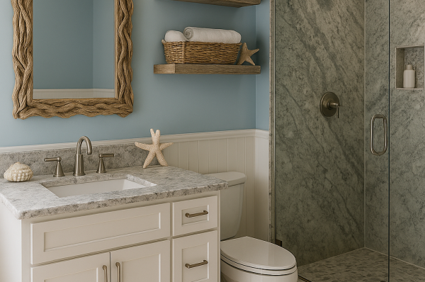granite bathroom vanity