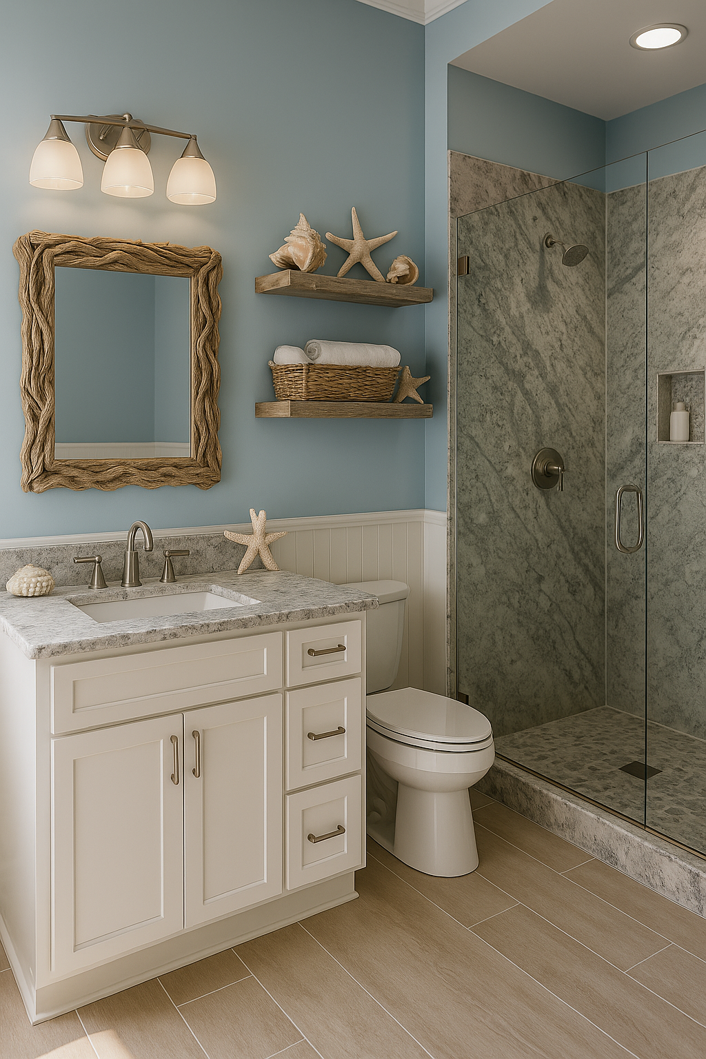 granite bathroom vanity